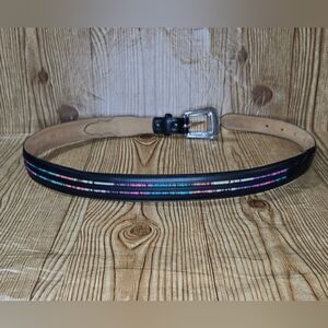 Tony Lama Women's‎ Black Leather Belt Size 32